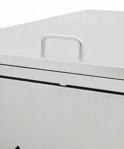 vidaXL Single Wheelie Bin Shed 240 L Stainless Steel