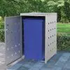 vidaXL Single Wheelie Bin Shed 240 L Stainless Steel vidaXL Single Wheelie Bin Shed 240 L Stainless Steel