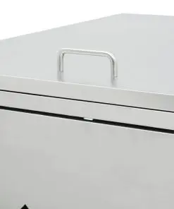 vidaXL Triple Wheelie Bin Shed 240 L Stainless Steel