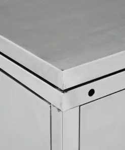 vidaXL Quadruple Wheelie Bin Shed 240 L Stainless Steel