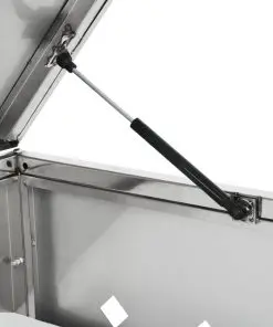 vidaXL Quadruple Wheelie Bin Shed 240 L Stainless Steel