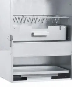 vidaXL BBQ Oven Smoker with 1kg Wood Chips 44.5x29x83 cm