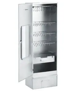 vidaXL BBQ Oven Smoker with 1kg Wood Chips 44.5x29x124 cm