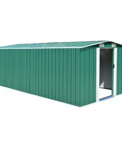 vidaXL Garden Shed 257x497x178 cm Metal Green (AU only)