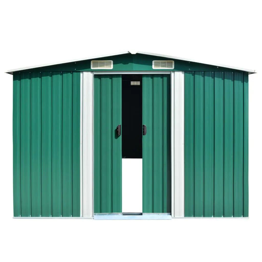 vidaXL Garden Shed 257x497x178 cm Metal Green (AU only)