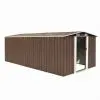 vidaXL Garden Shed 257x497x178 cm Metal Brown (AU only)