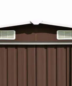 vidaXL Garden Shed 257x497x178 cm Metal Brown (AU only)
