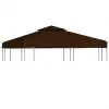 vidaXL 2-Tier Gazebo Top Cover 310 g/m² 3×3 m Brown