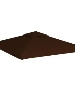 vidaXL 2-Tier Gazebo Top Cover 310 g/m² 3×3 m Brown
