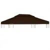 vidaXL 2-Tier Gazebo Top Cover 310 g/m² 4×3 m Brown