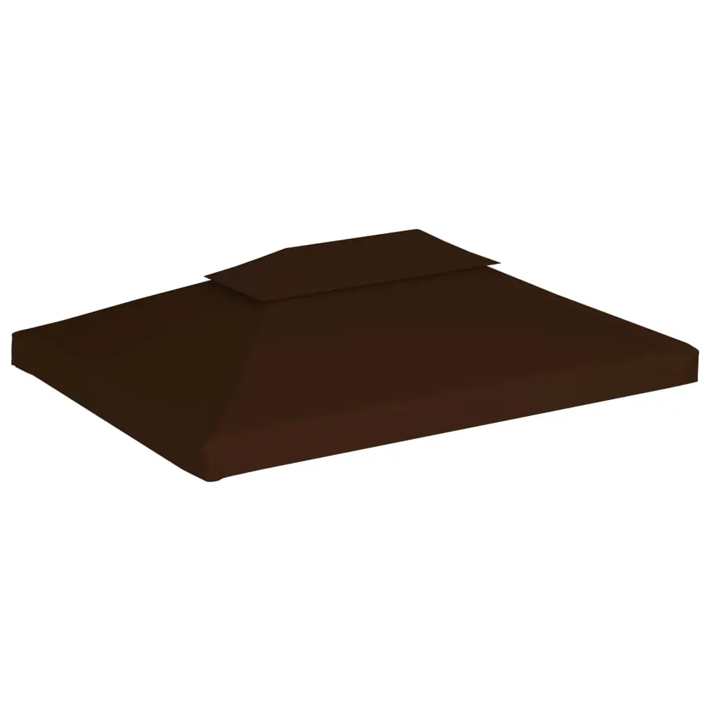 vidaXL 2-Tier Gazebo Top Cover 310 g/m² 4×3 m Brown