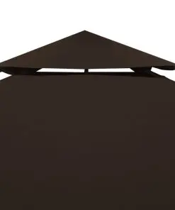 vidaXL 2-Tier Gazebo Top Cover 310 g/m² 4×3 m Brown