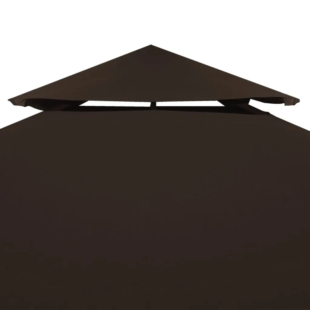 vidaXL 2-Tier Gazebo Top Cover 310 g/m² 4×3 m Brown