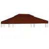 vidaXL 2-Tier Gazebo Top Cover 310 g/m² 4×3 m Terracotta