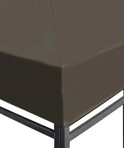 vidaXL Gazebo Top Cover 310 g/m² 3×3 m Taupe