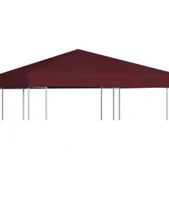 vidaXL Gazebo Top Cover 310 g/m² 3×3 m Bordeaux
