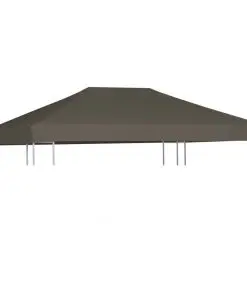 vidaXL Gazebo Top Cover 310 g/m² 3×4 m Taupe