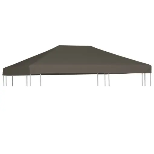 vidaXL Gazebo Top Cover 310 g/m² 3×4 m Taupe