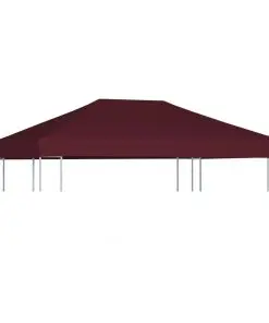 vidaXL Gazebo Top Cover 310 g/m² 3×4 m Bordeaux