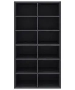 vidaXL Shoe Rack Grey 54x34x100 cm Chipboard