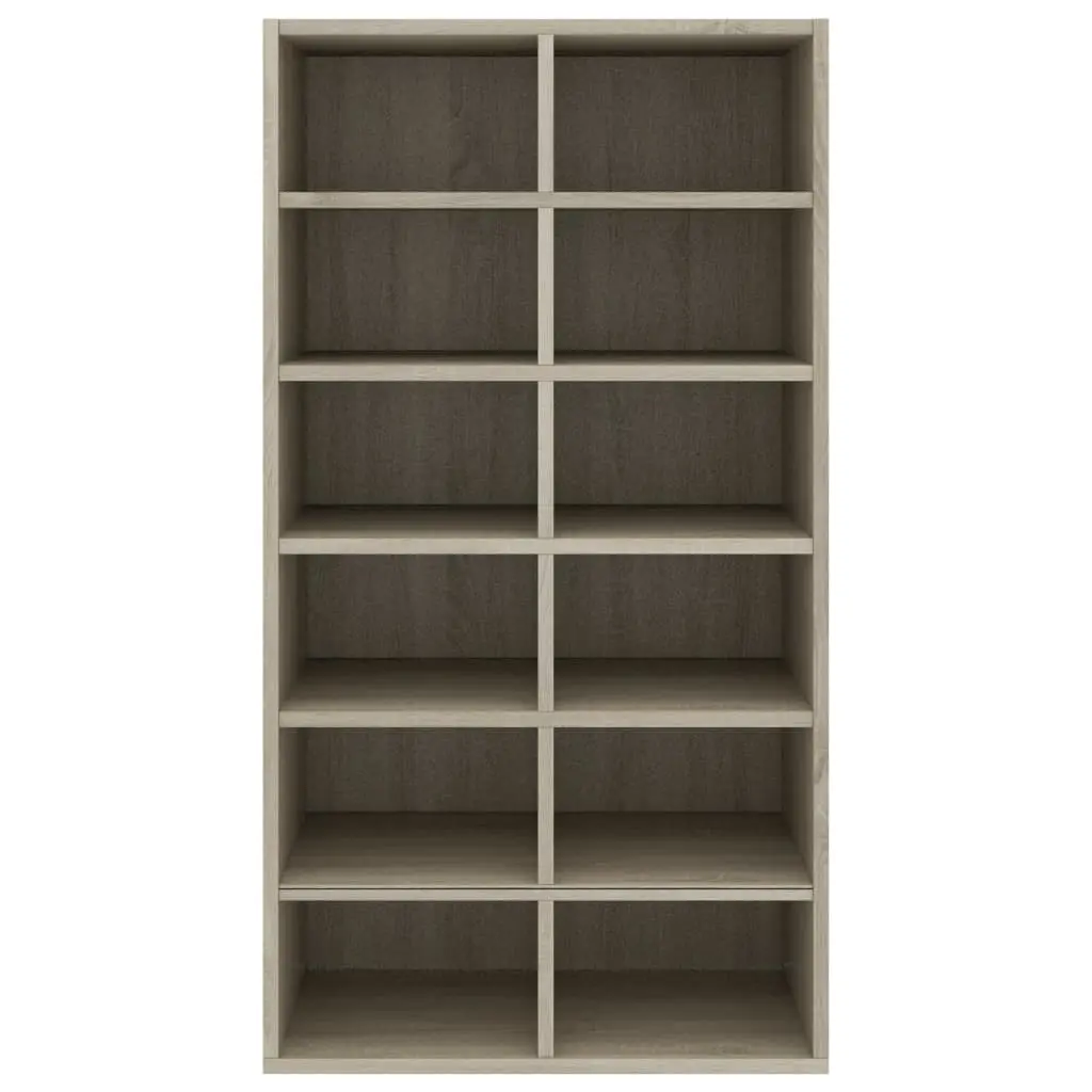 vidaXL Shoe Rack Sonoma Oak 54x34x100 cm Chipboard
