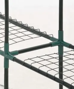 vidaXL Greenhouse with 8 Shelves 143x143x195 cm