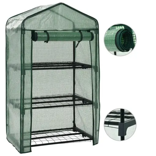 vidaXL 3-Tier Mini Greenhouse 69x49x125 cm