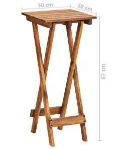 vidaXL Plant Stand 30x30x67 cm Solid Acacia Wood