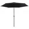 vidaXL Outdoor Parasol with Metal Pole 300 cm Black