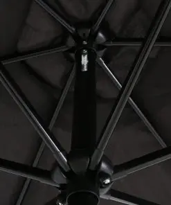 vidaXL Outdoor Parasol with Metal Pole 300 cm Black