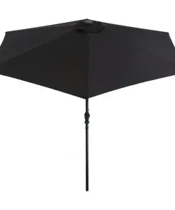 vidaXL Outdoor Parasol with Metal Pole 300 cm Black