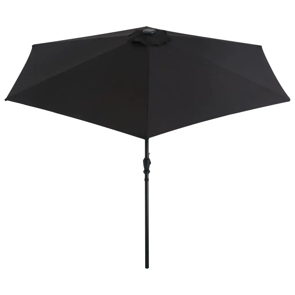 vidaXL Outdoor Parasol with Metal Pole 300 cm Black