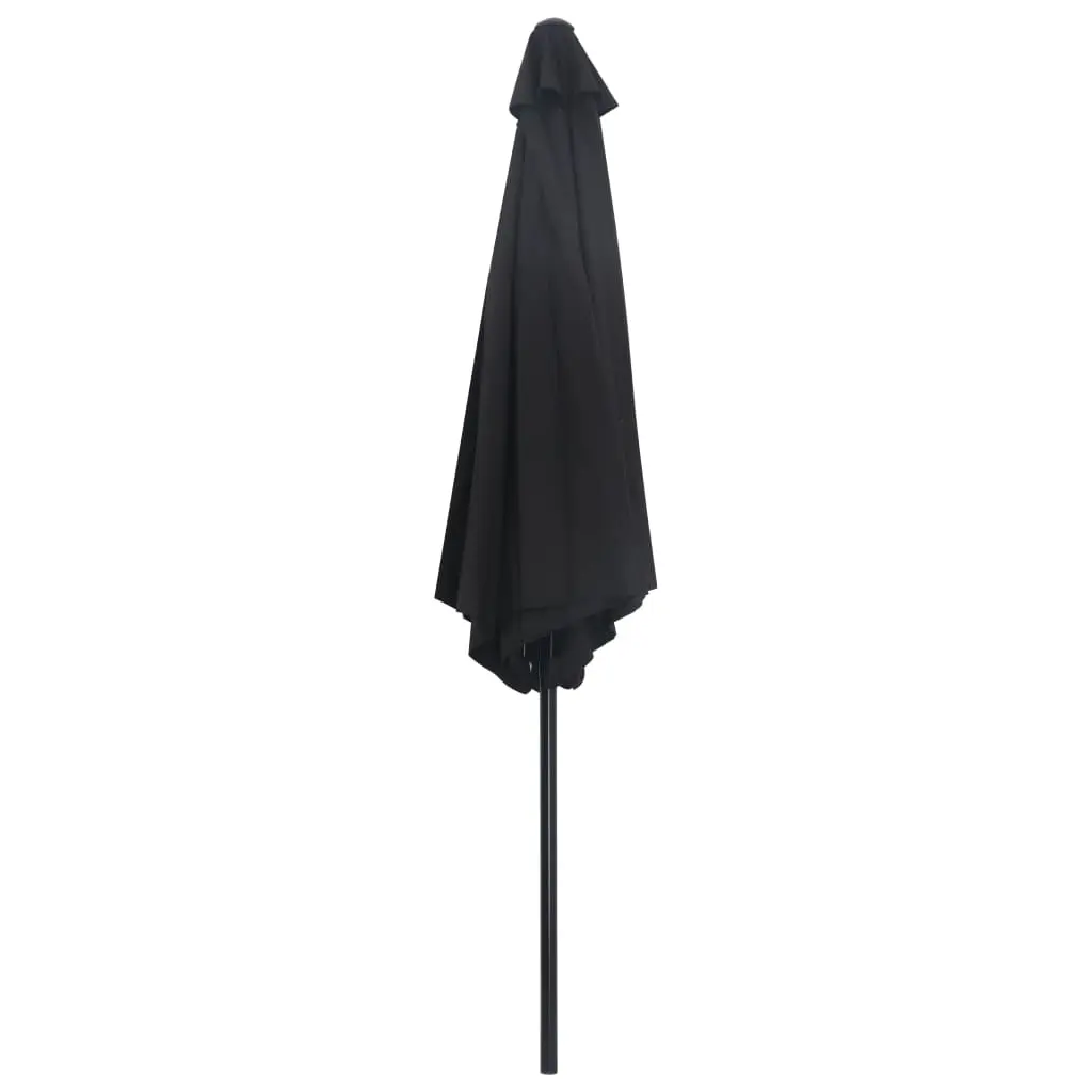 vidaXL Outdoor Parasol with Metal Pole 300 cm Black