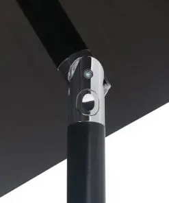 vidaXL Outdoor Parasol with Metal Pole 300 cm Black