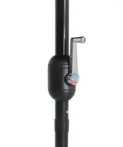 vidaXL Outdoor Parasol with Metal Pole 300 cm Black