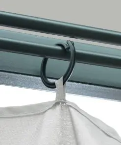 vidaXL Gazebo with Curtain 300×300 cm Cream Aluminium