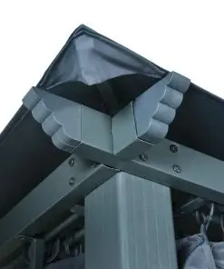 vidaXL Gazebo with Curtain 300×300 cm Anthracite Aluminium