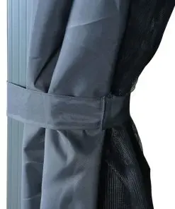 vidaXL Gazebo with Curtain 300×300 cm Anthracite Aluminium