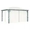 vidaXL Gazebo with Curtain 400×300 cm Cream Aluminium