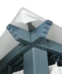 vidaXL Gazebo with Curtain 400×300 cm Cream Aluminium