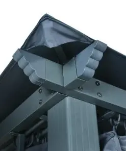 vidaXL Gazebo with Curtain 400×300 cm Anthracite Aluminium