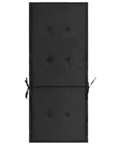 vidaXL Garden Chair Cushions 2 pcs Black 120x50x3 cm