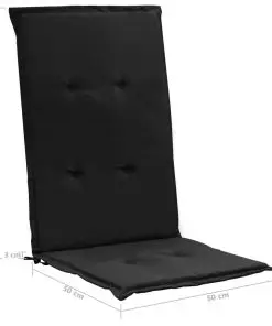 vidaXL Garden Chair Cushions 2 pcs Black 120x50x3 cm