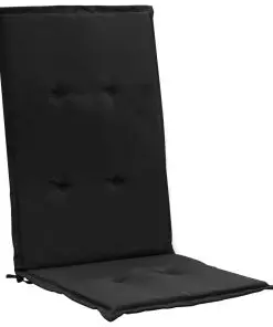 vidaXL Garden Chair Cushions 4 pcs Black 120x50x3 cm