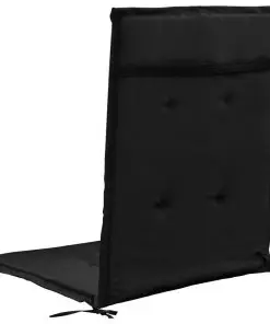 vidaXL Garden Chair Cushions 4 pcs Black 120x50x3 cm