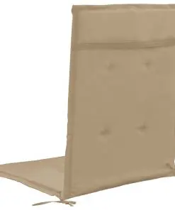 vidaXL Garden Chair Cushions 4 pcs Beige 120x50x3 cm