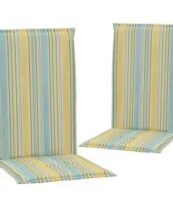 vidaXL Printed Garden Chair Cushions 2 pcs Multicolour 120x50x3 cm