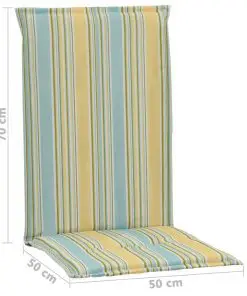 vidaXL Printed Garden Chair Cushions 4 pcs Multicolour 120x50x3 cm