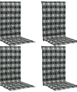 vidaXL Printed Garden Chair Cushions 4 pcs Multicolour 120x50x3 cm