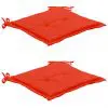 vidaXL Garden Chair Cushions 2 pcs Red 50x50x3 cm